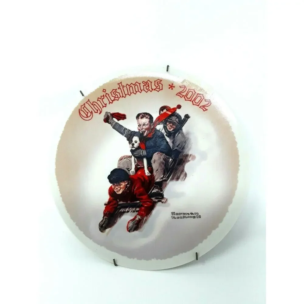 Vintage Norman Rockwells Plates Christmas Home Decor Collectors Bundle Lot